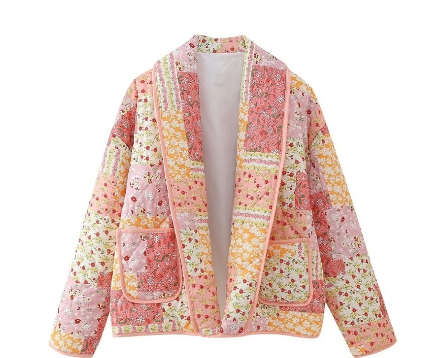 Women's Charming French Retro Pattern Print Jackets
