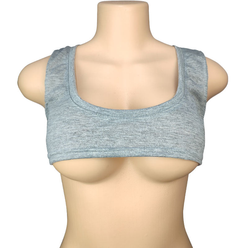 Round Neck Ultra Sleeveless T-shirt Sexy Bandeau Navel Knitted Blouses