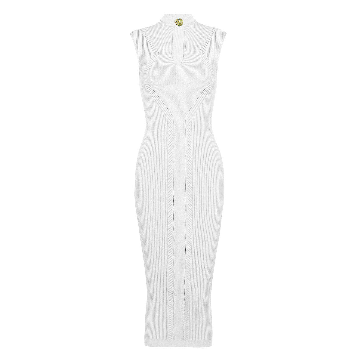 Women's Summer Fashionable Knitted Round Neck Slimming Dresses