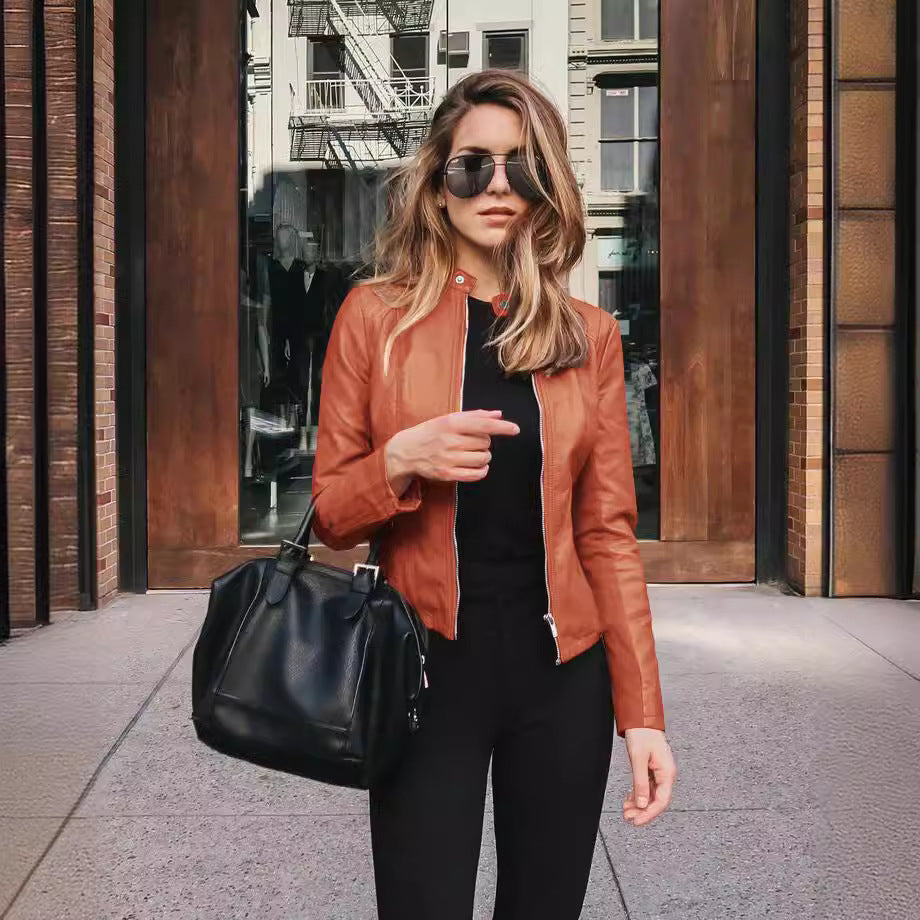Women's Comfortable Charming Durable Fashion Leather Blazers