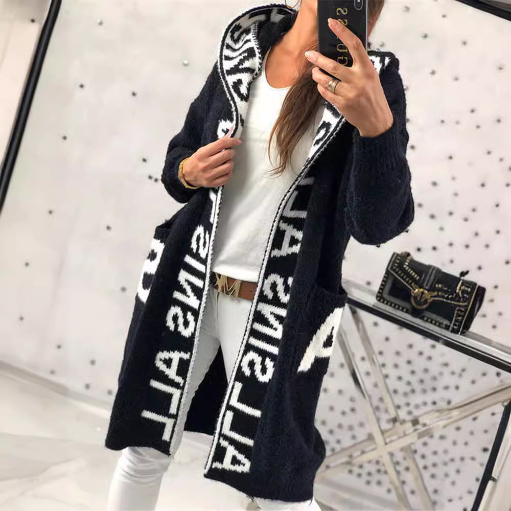 Women's Attractive Pretty Comfortable Hooded Knitted Sweaters