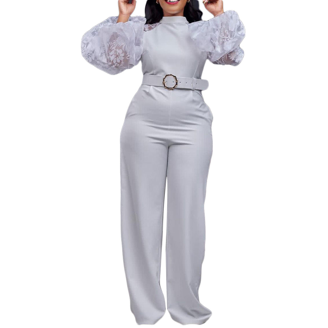 Women's Spring Long Sleeve High Waist Elegant Pants