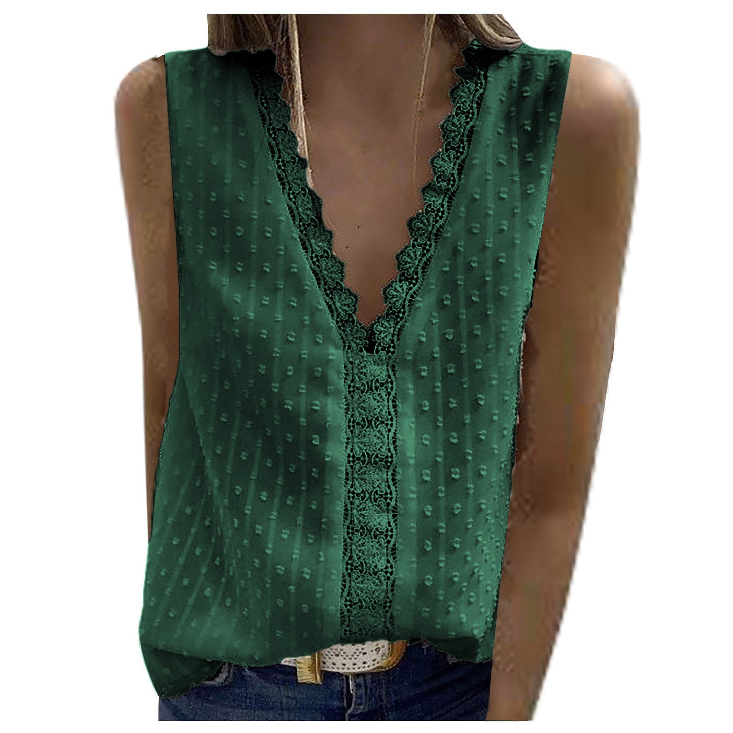 Women's Chiffon Jacquard Solid Color Short-sleeved Casual Blouses