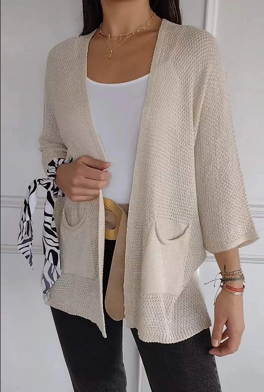 Women's Glamorous Waffle Sleeve Urban Casual Jackets