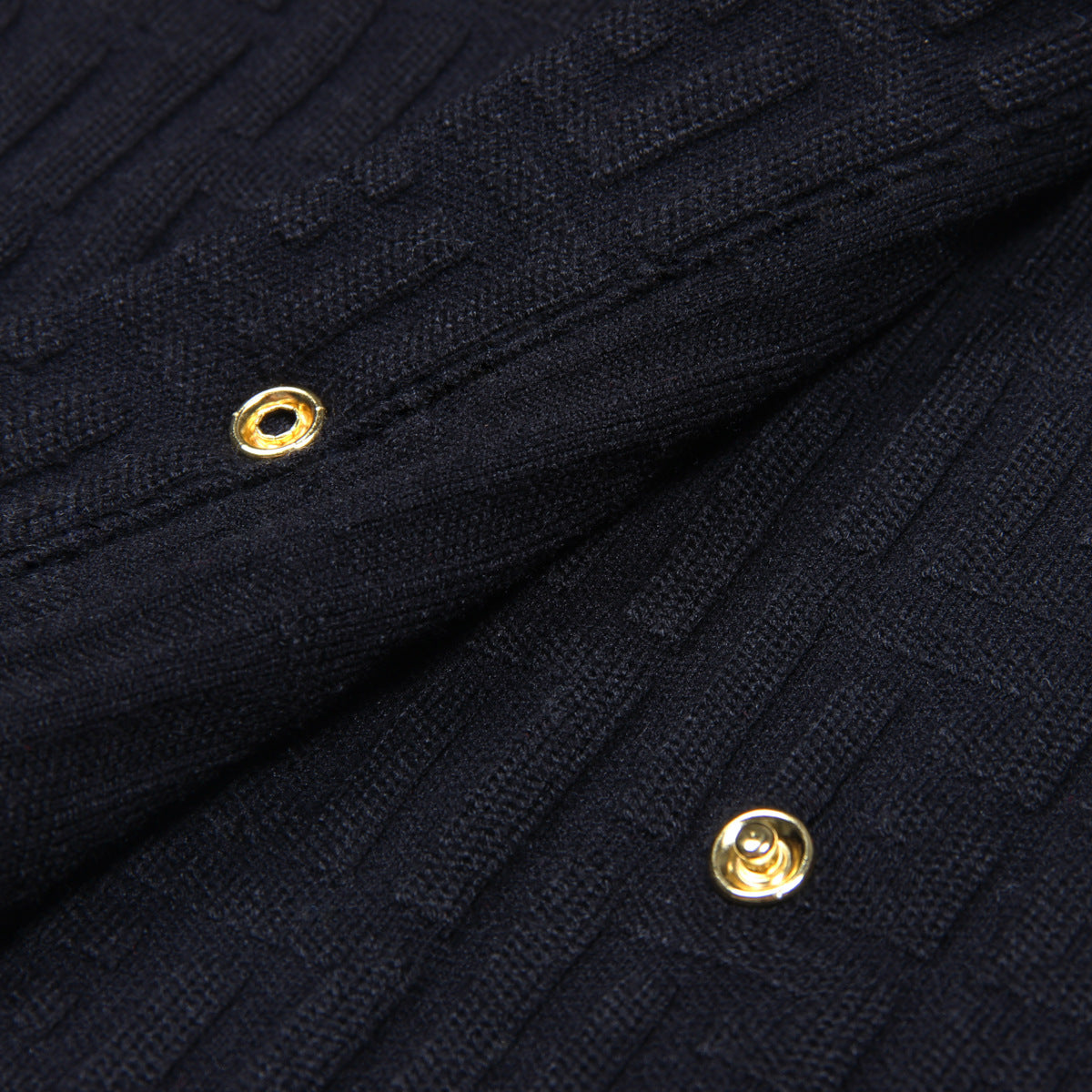 Word Belt Loop Slimming Long Sleeve Knitwear