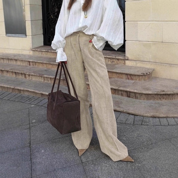 Women's Waist Slimming Casual Loose Fashion Outerwear Idle Style Pants