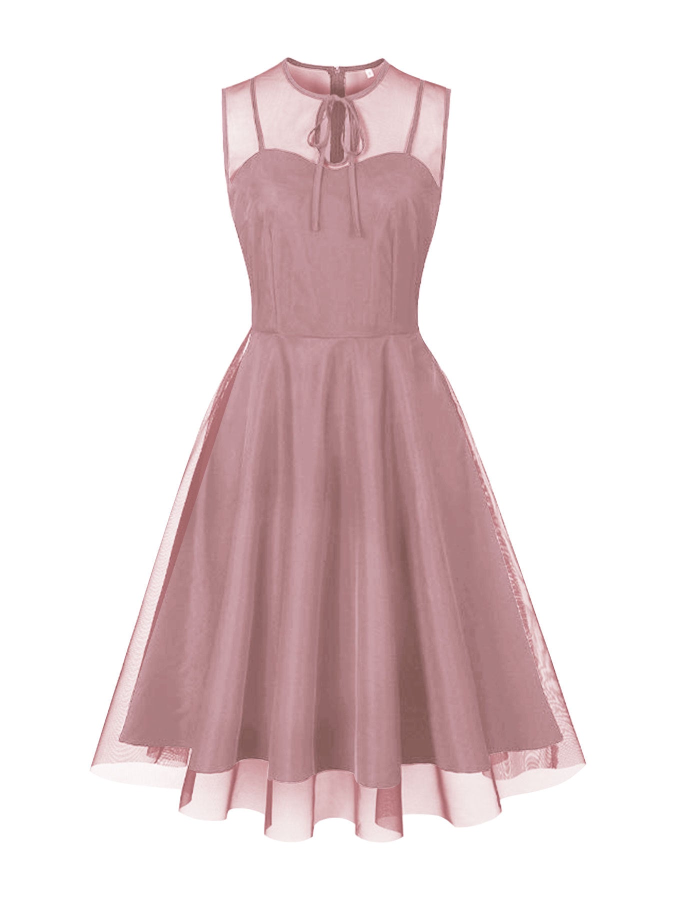 Women's Sleeveless Court Big Swing Mid-length Elegant Dresses