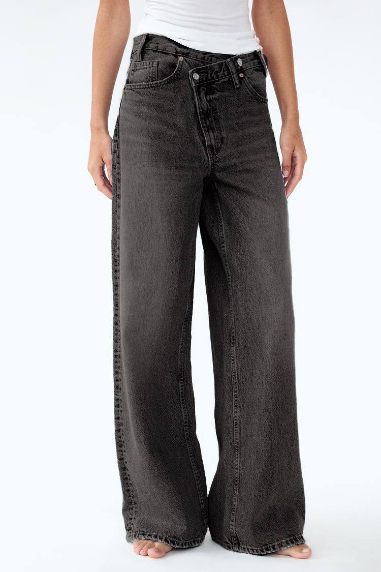 Women's European High Quality Denim Straight Jeans