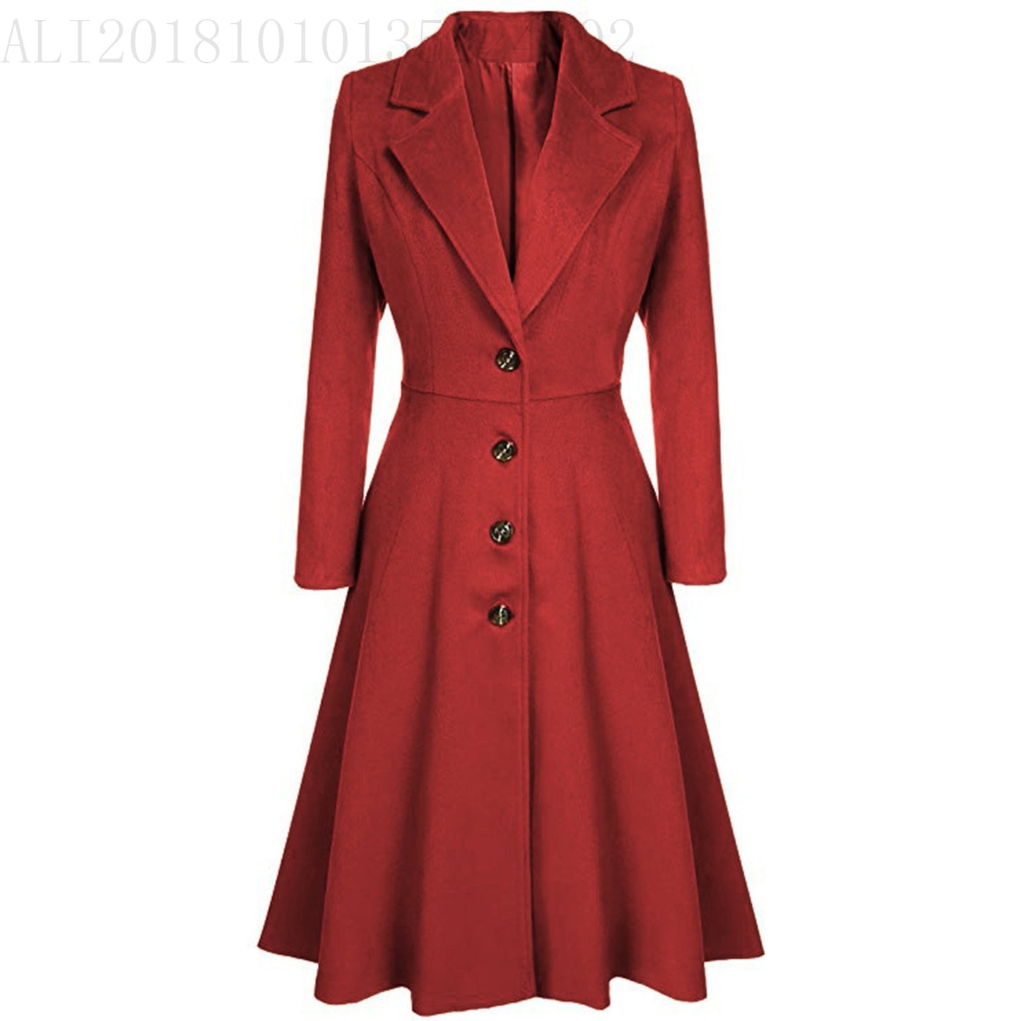 Women's Slim Fit Woolen Long-sleeved Fashion Casual Coats