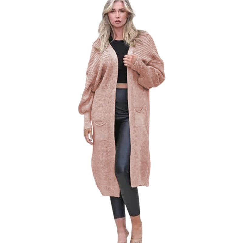 Women's Knitted Winter Set Loose Pockets Long Knitwear
