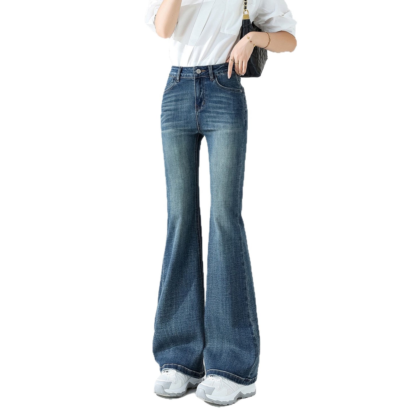 Women's Autumn Fleece-lined Thickened Skinny High Waist Stretch Jeans