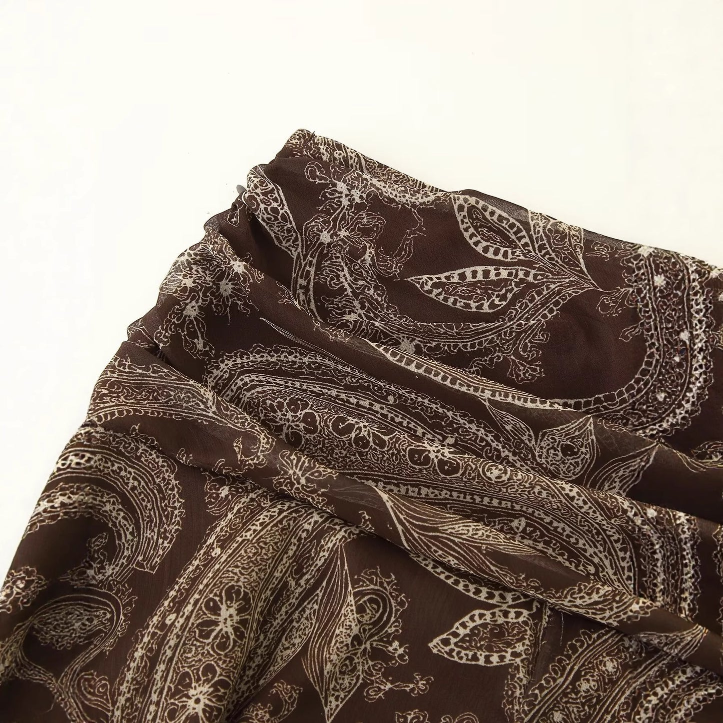 Women's Fashion Chiffon Printed Big Hem Skirts