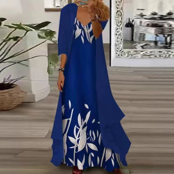 Women's Dress Independent Floral Printed Wear Chiffon Dresses
