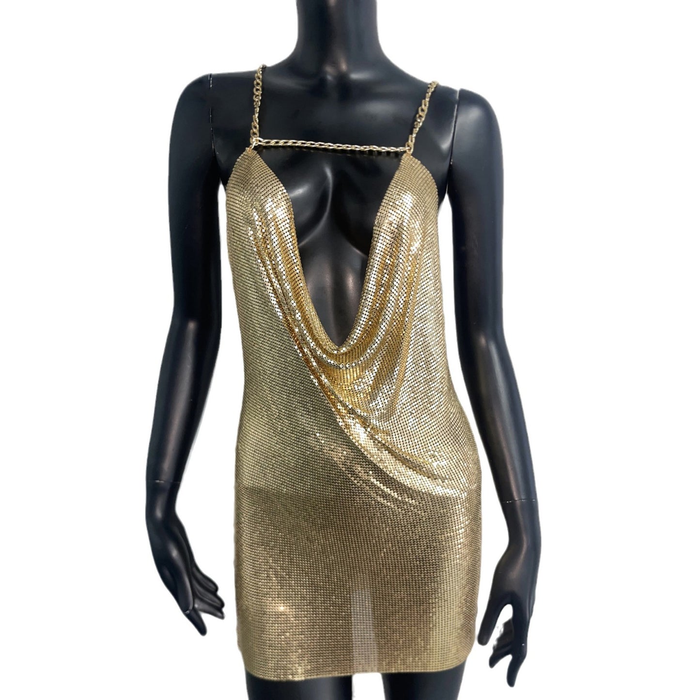 Sequined Metal Dress Hipster Street High-grade Nightclub Dresses