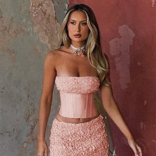 Mechanism Fabric Tube Summer Hot Sweet Tops