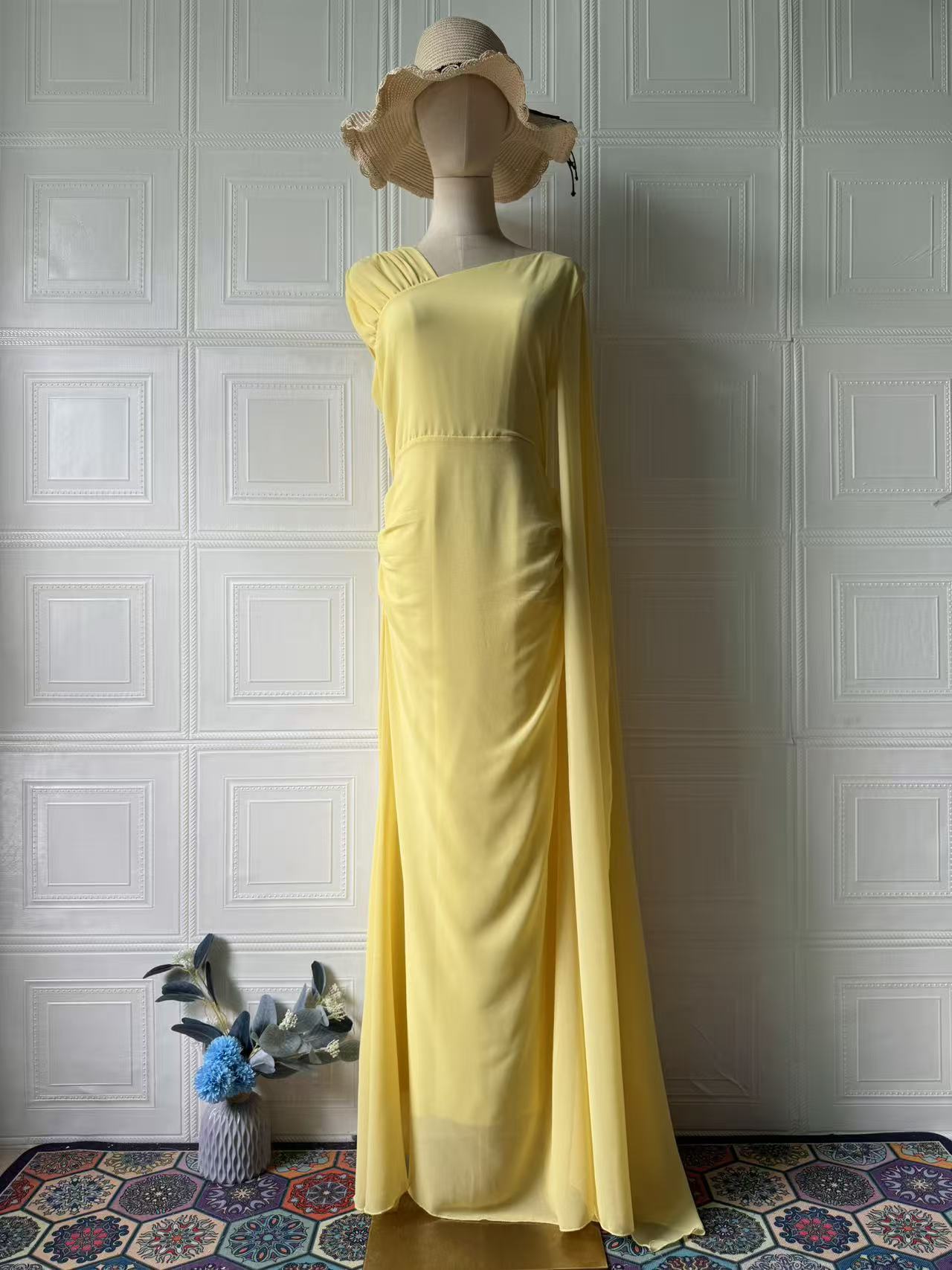 Women's Soft Elegant Sleeve Long Dress Light Dresses