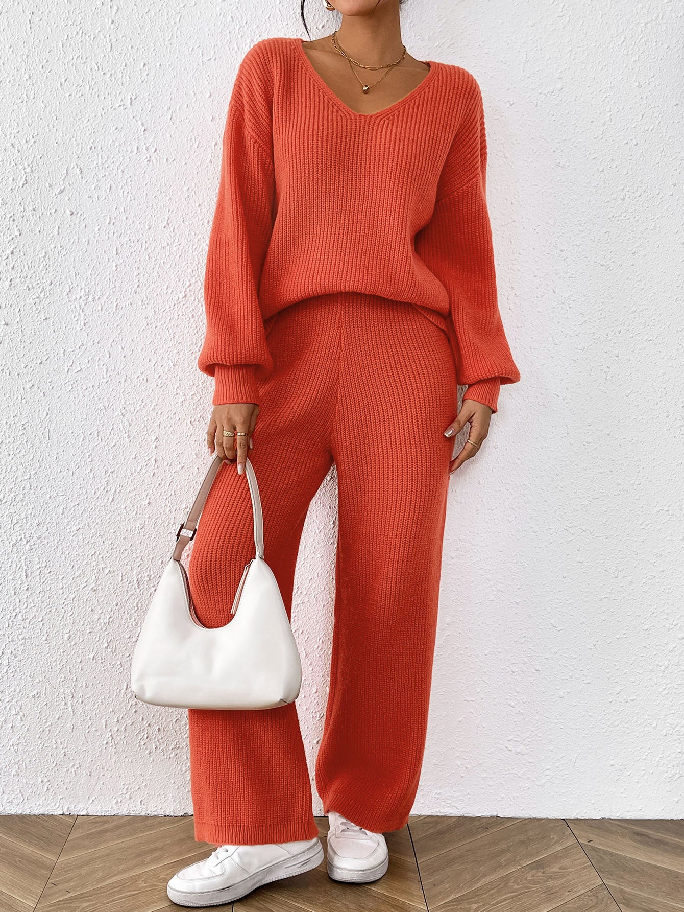 Women's Casual Fashion Wool Loose Solid Color Sweaters