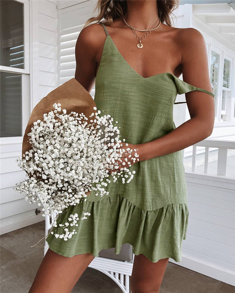 Women's Summer Fashion Sexy Brace Backless Dress Dresses