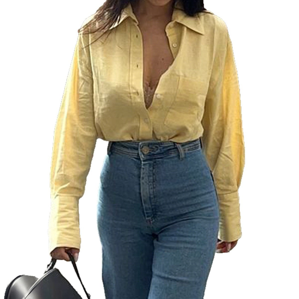 Women's Leisure Vacation Advanced Long-sleeved Small Shirt Clothing