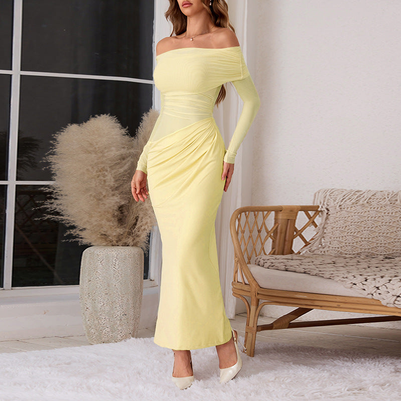 Women's Summer Dress Temperament Sexy Mesh Hollow Dresses