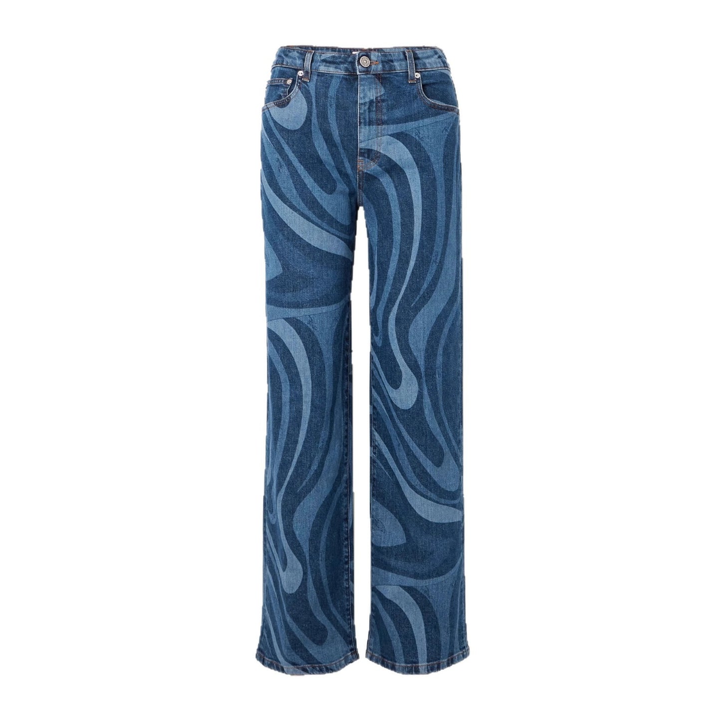 Autumn Fashion Casual Water Ripple Printed Jeans