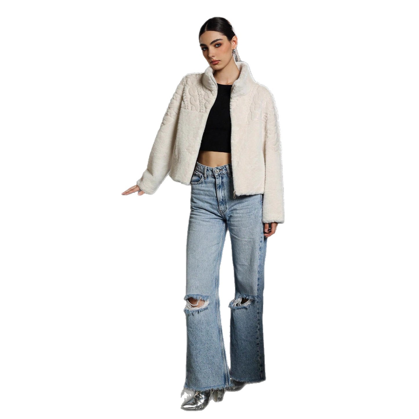 Women's Fashion Fur Turtleneck Imitation Lamb Warm Coats