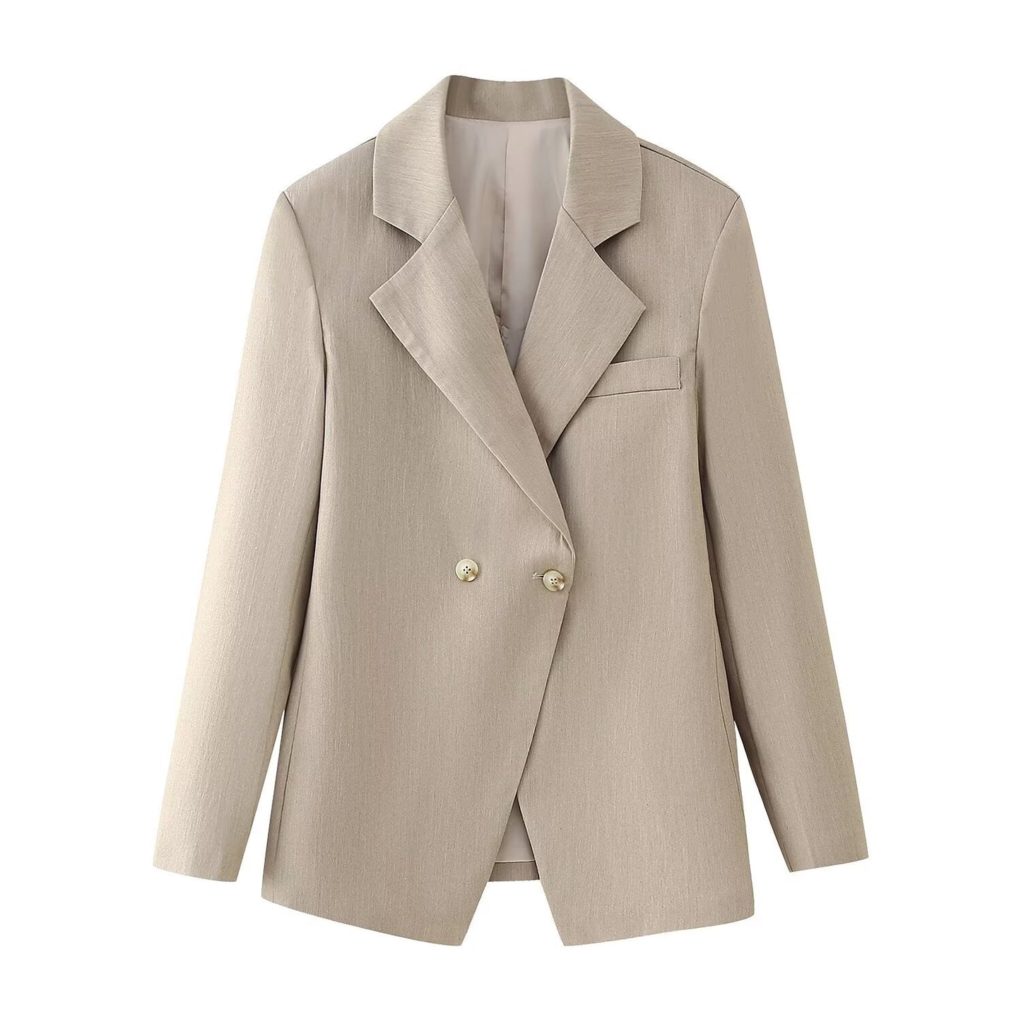 Women's Autumn Waist Trimming Casual Lapel For Blazers
