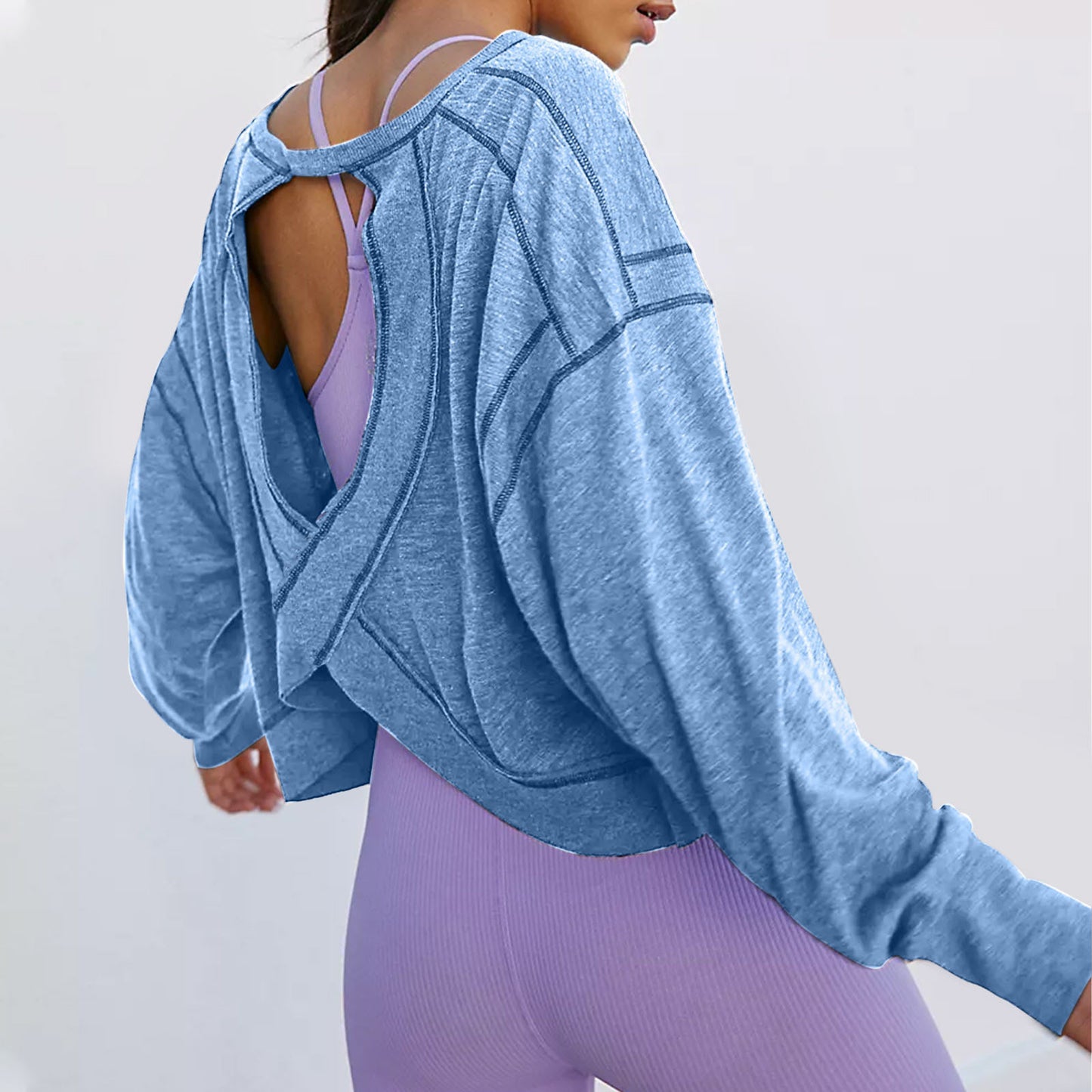 Clothes Backless Long Sleeves Fashion Personality Blouses