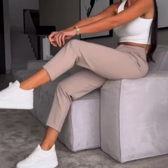 Women's Creative Solid Color Clothes Casual Pants