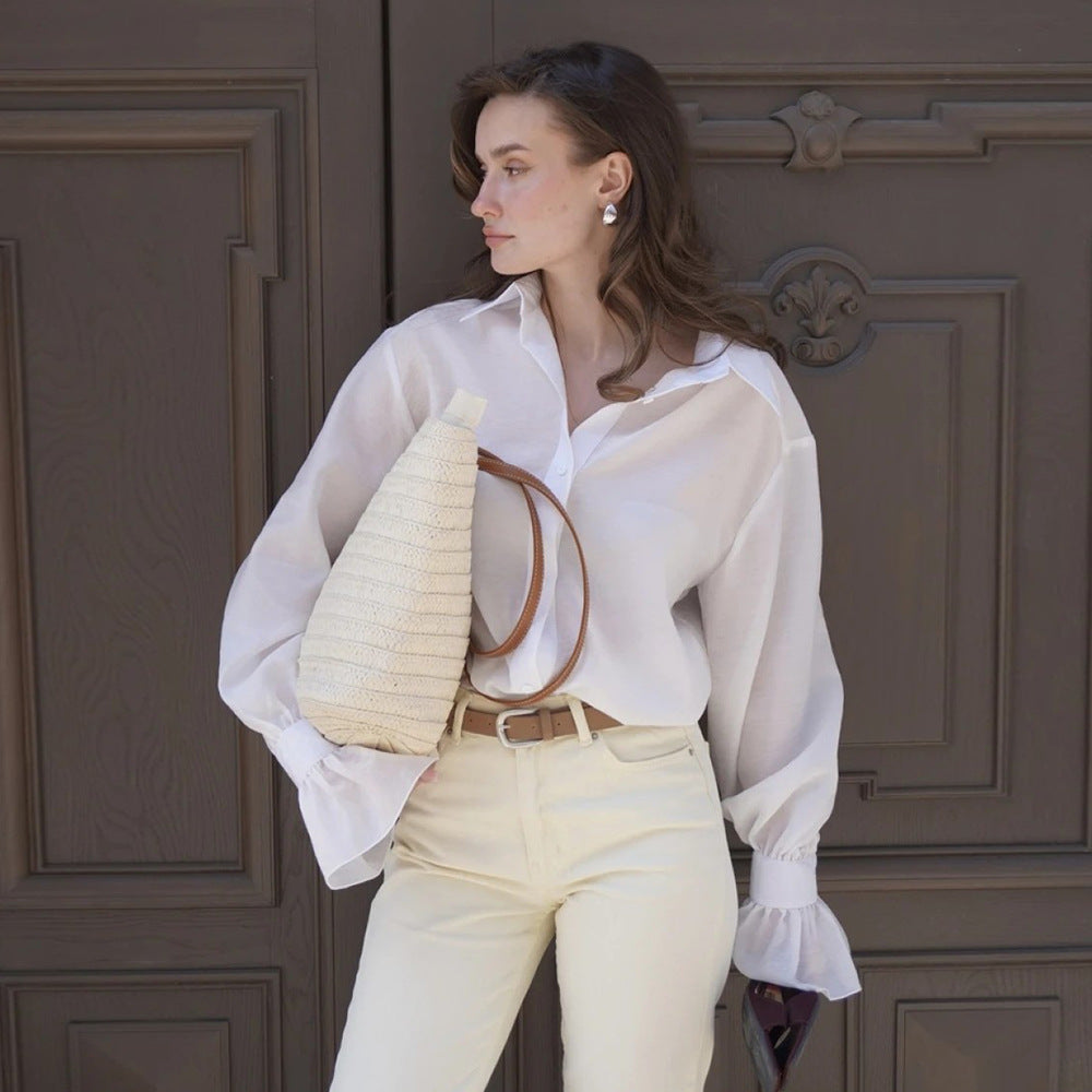 Women's Long-sleeved Shirt Autumn Commuter Loose Casual Blouses