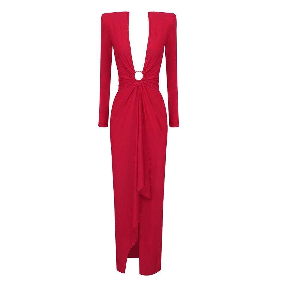 Women's Ring White Long High-grade Dress Mixed Dresses