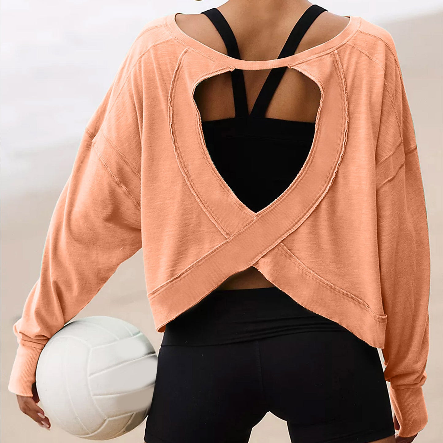 Clothes Backless Long Sleeves Fashion Personality Blouses
