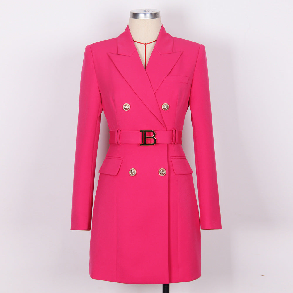Quality Double Breasted Casual Solid Color Blazers