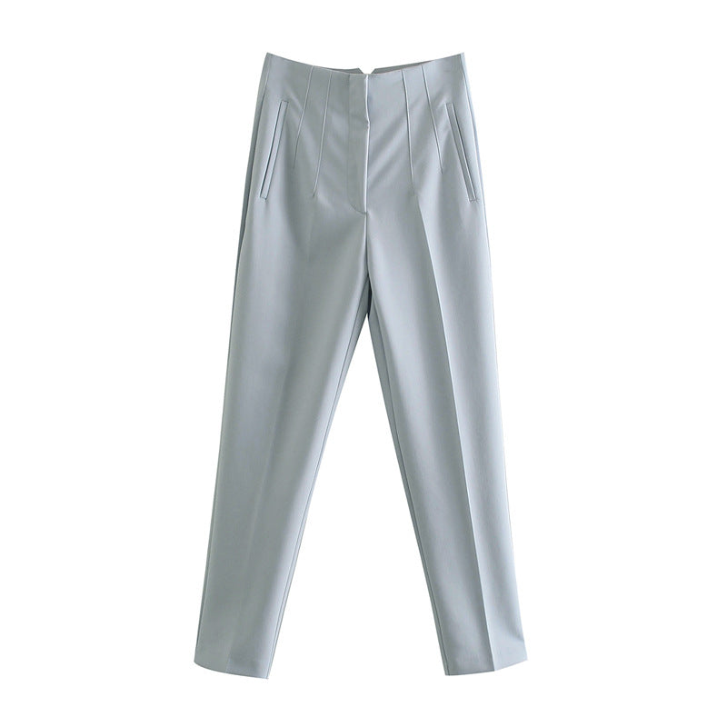 Autumn High Waist Slimming Solid Color Pants