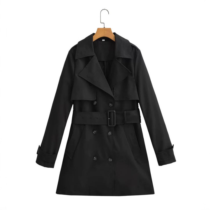 Women's Casual Loose Version With Belt Mid-length Coats