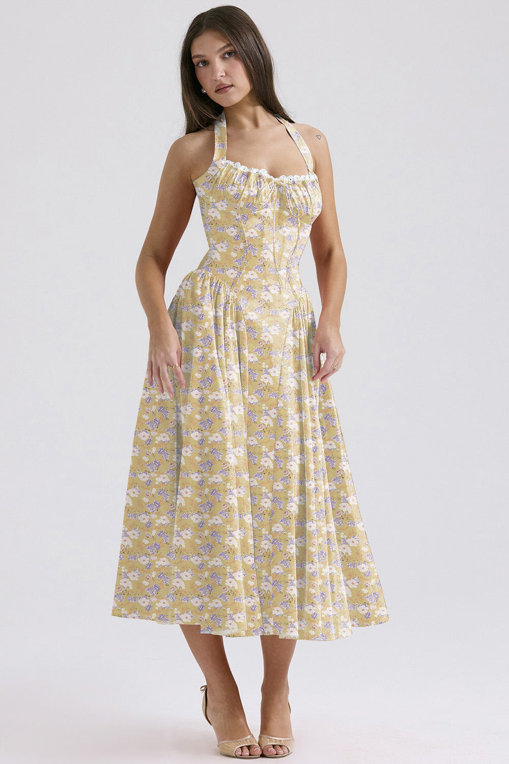Summer Suspender Dress Fashionable Printed Halter Dresses