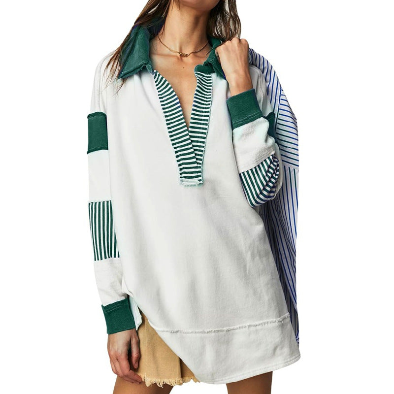 Women's Loose Casual Long Sleeve Pullover Split Sweaters