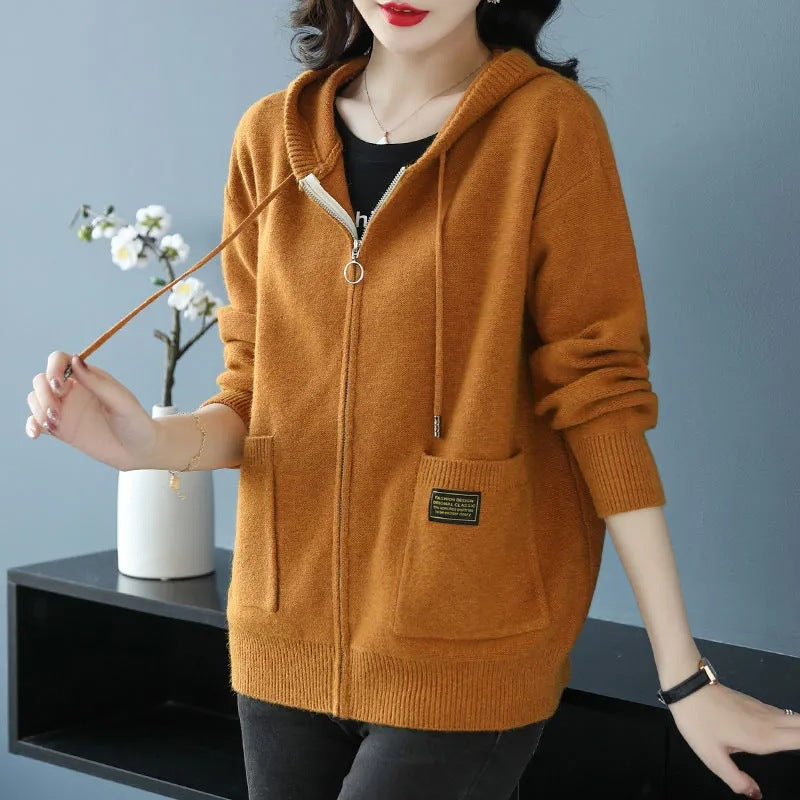 Women's Trendy Hooded Autumn Fashion Korean Outerwear Coats