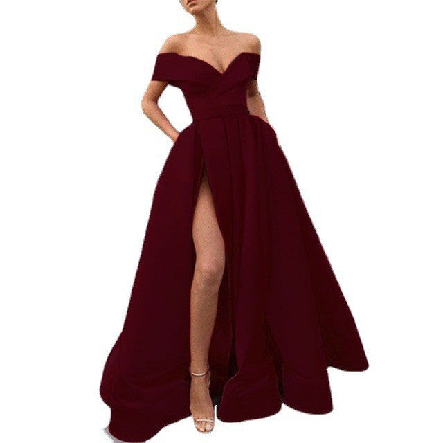 Women's Charming Dress Summer Deep Satin Wedding Dresses