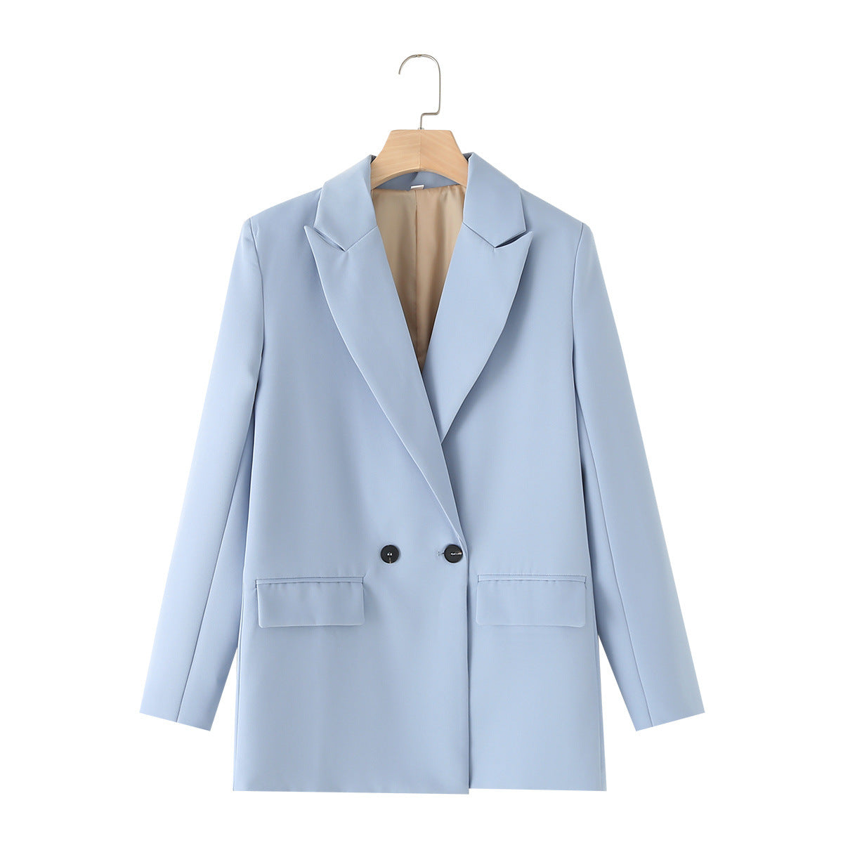 Women's Popular Beautiful Simple Loose Double-breasted Blazers