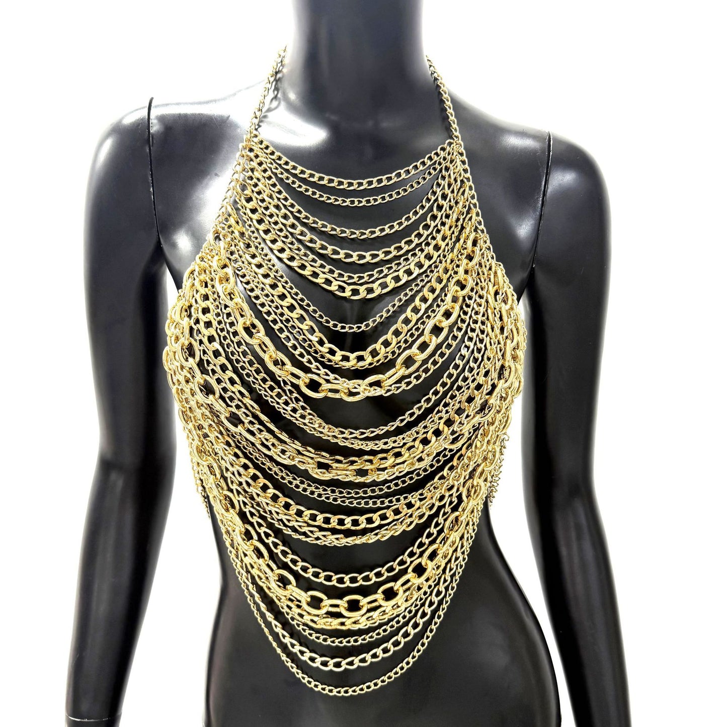 Women's Chain Hot Backless Strap Music Festival Tops