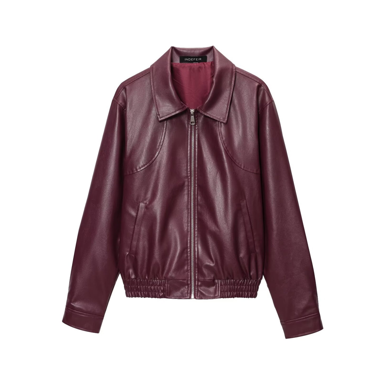 Women's Mei Style Retro Simple Lapel Zipper Jackets