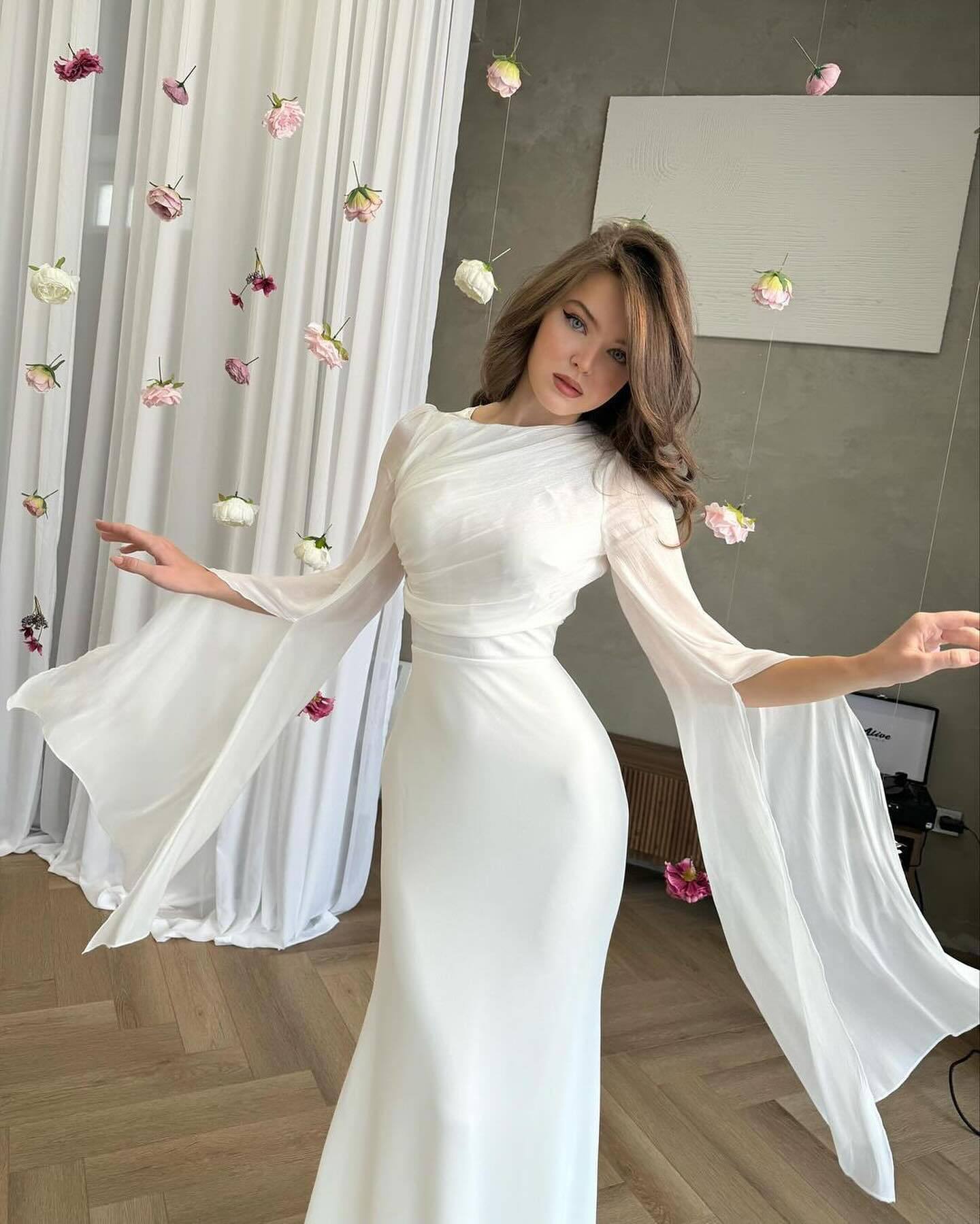 Women's Autumn Batwing Sleeve Dress Slim Fit Dresses