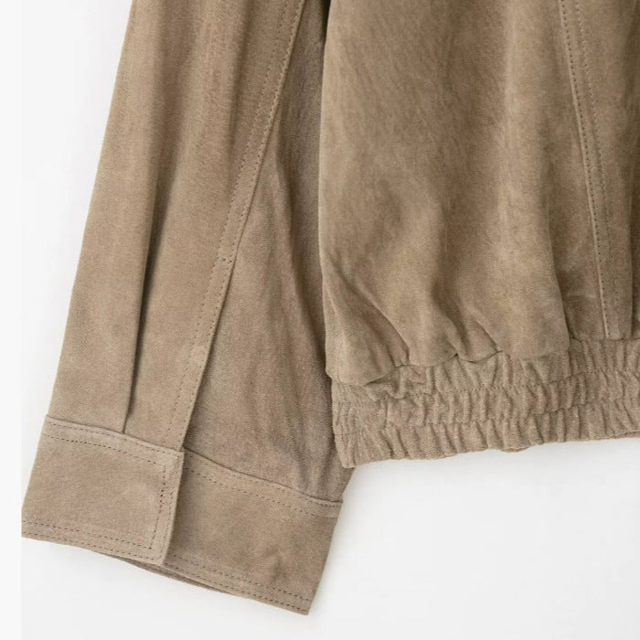 Women's Trendy Fashion Suede Textured Leather Jackets