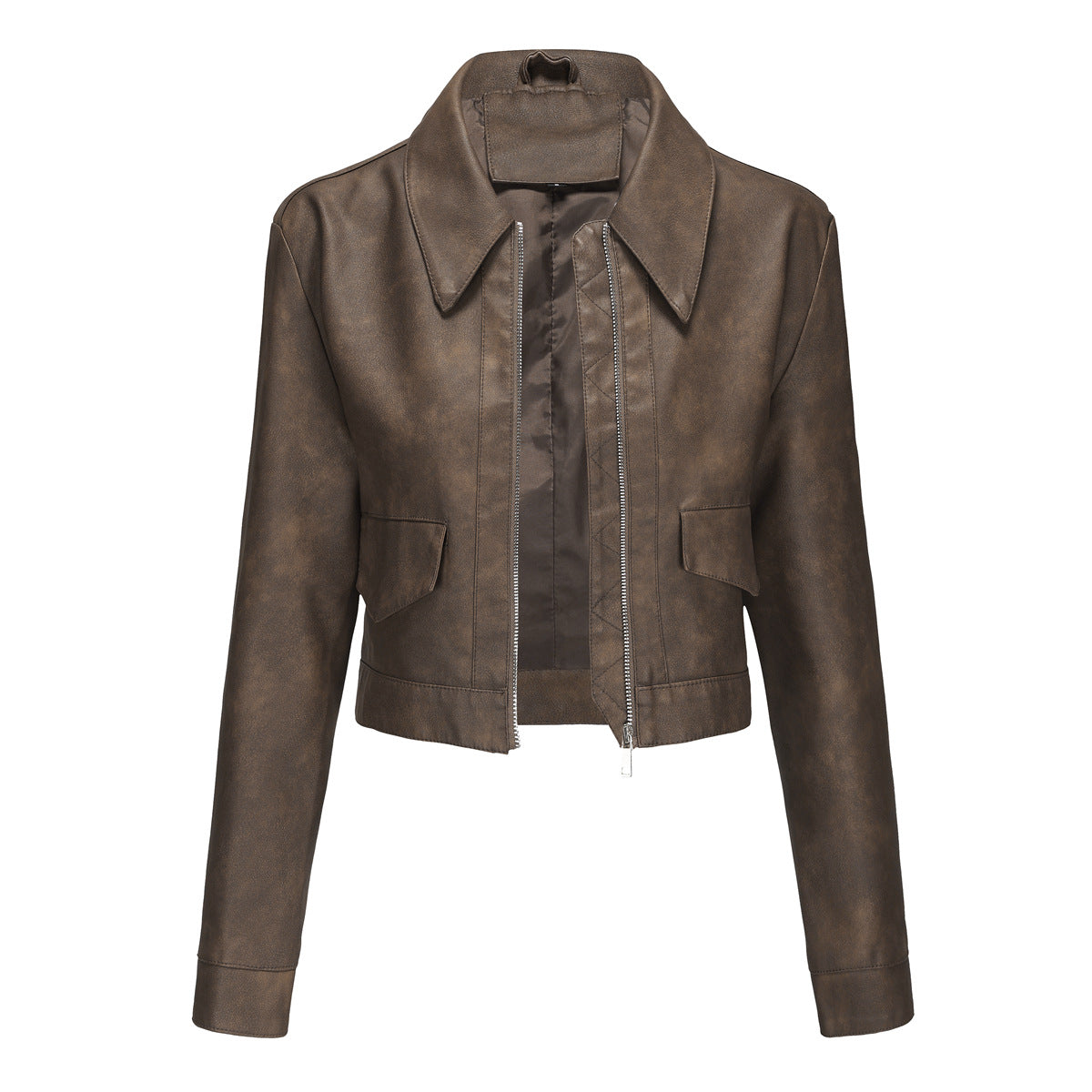 Women's Thin Leather Long-sleeved Casual Fashion Jackets