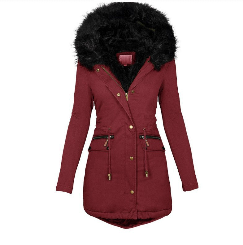 Women's Padded European Thickened Veet Clothes Casual Coats