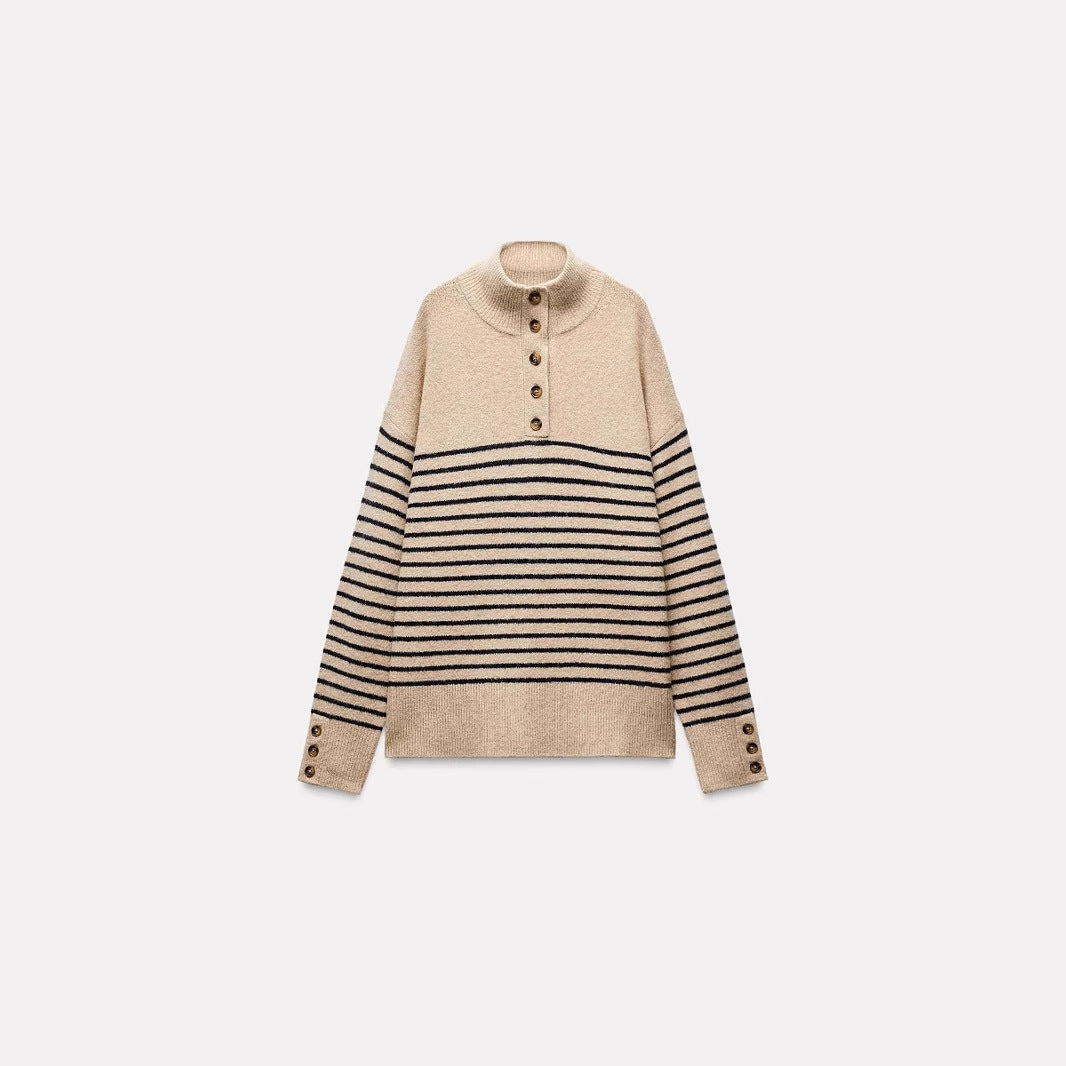 Women's Glamorous Knitted Russian Clothes Stripes Sweaters