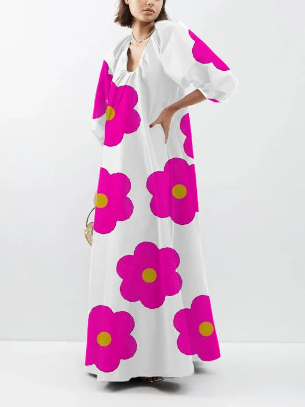 Versatile Popular Fashion Digital Printed Dress Blouses