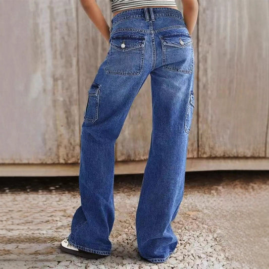 Women's Trendy Xi Straight Stretch Cargo Jeans