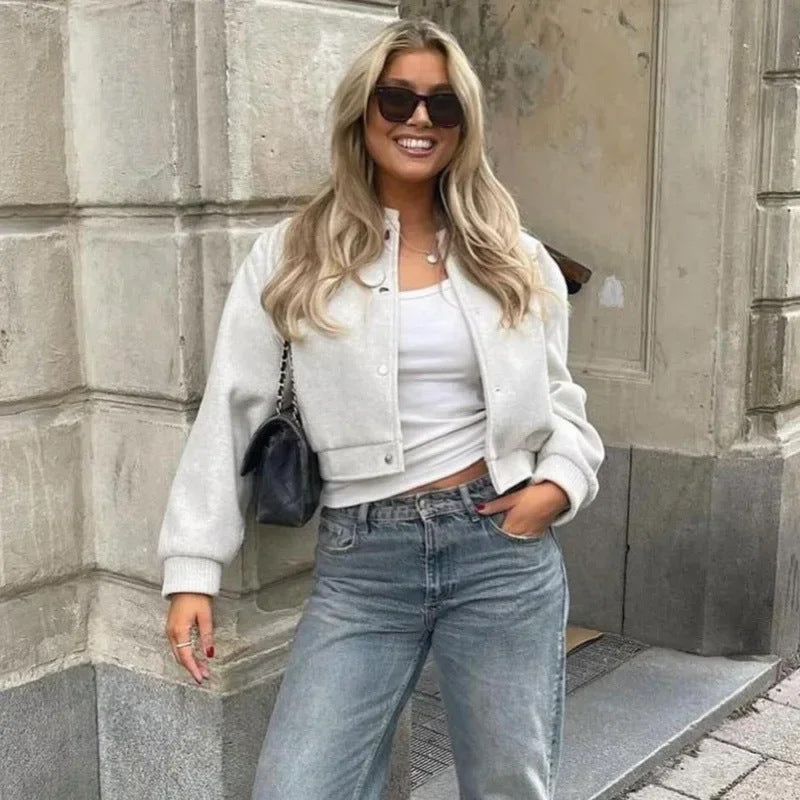 Women's New Attractive Soft Loose Bomber Jackets